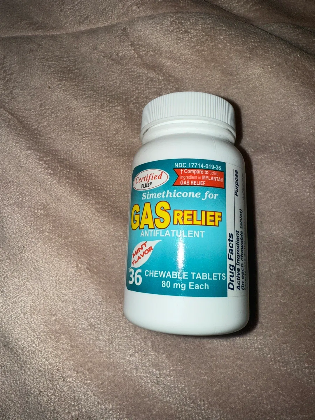 Certified Plus Gas Relief - 36 Chewable Tablets image indicator(3)