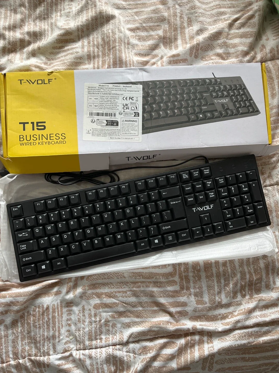 T-Wolf T15 Business Wired Keyboard - New in Box