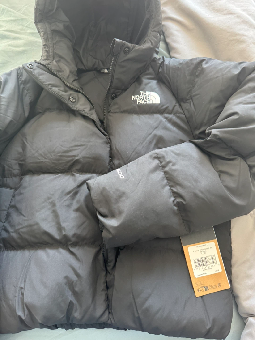 The North Face Down Hooded Jacket - Black, L (12) - photo 4