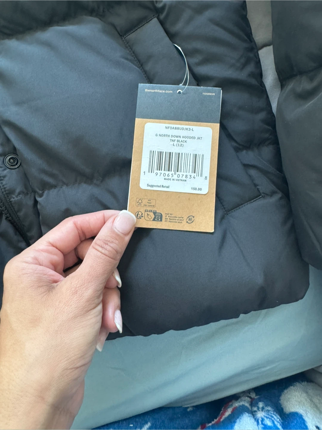 The North Face Down Hooded Jacket - Black, L (12) - photo 2