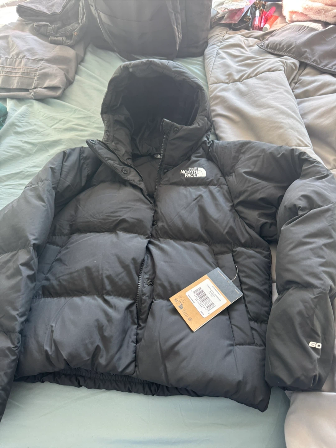 The North Face Down Hooded Jacket - Black, L (12)