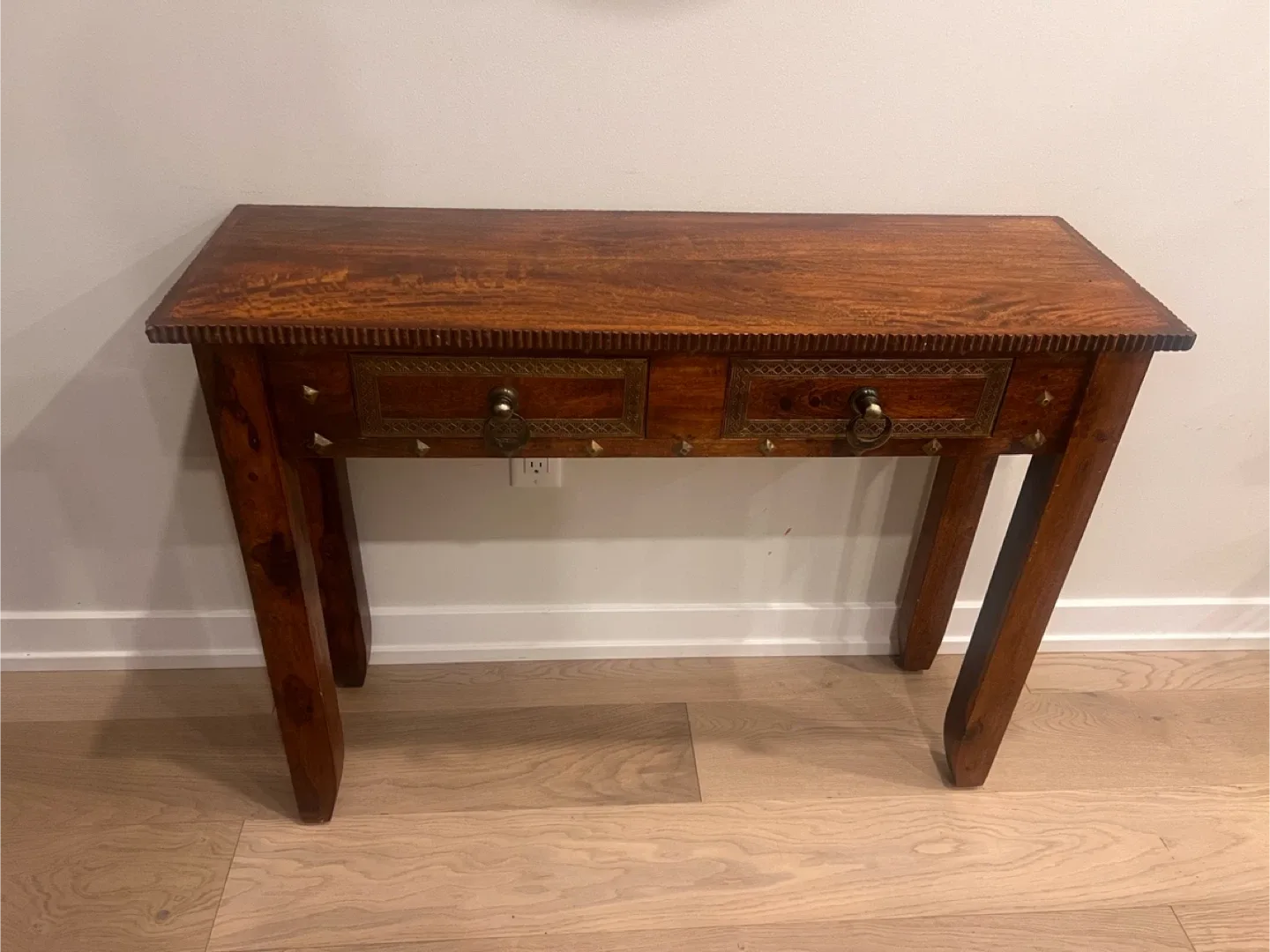 Wooden Console Table with Drawers