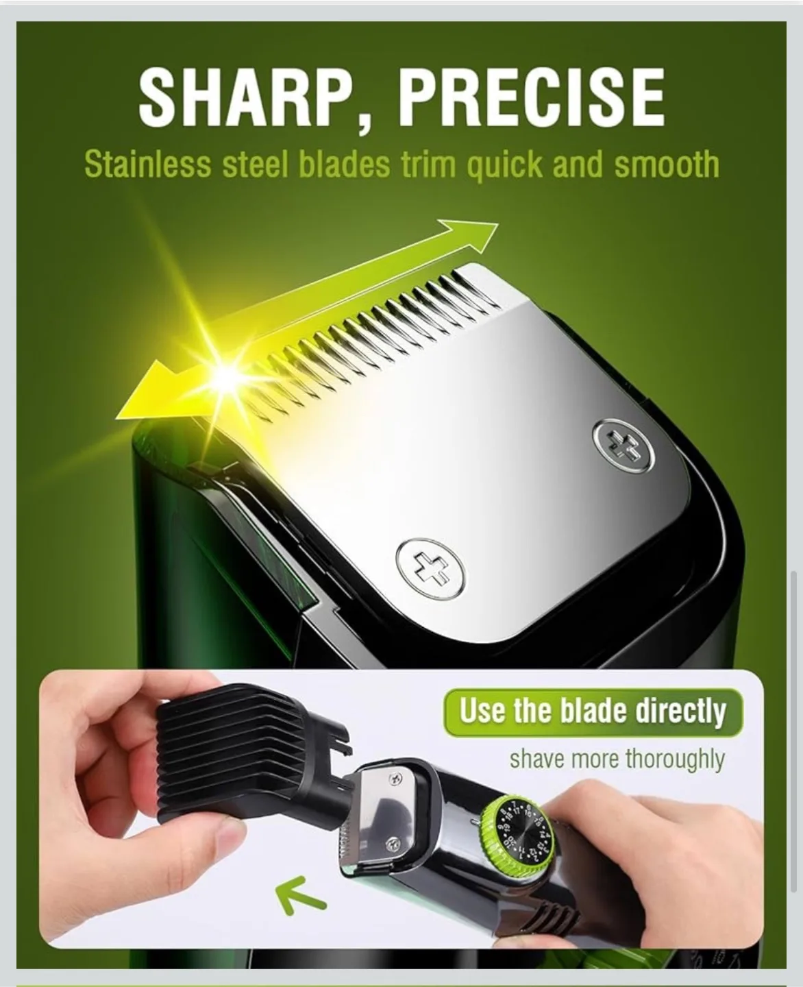 SHPAVVER Vacuum Beard Trimmer - Deep Black image indicator(5)