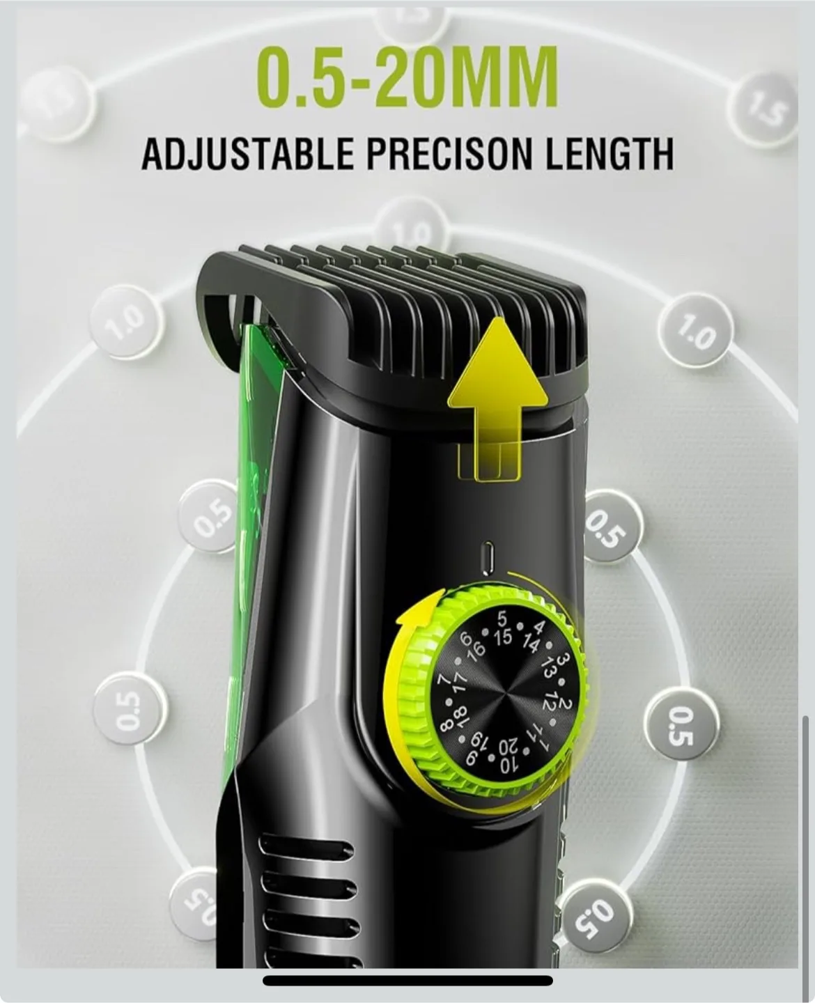 SHPAVVER Vacuum Beard Trimmer - Deep Black image indicator(9)