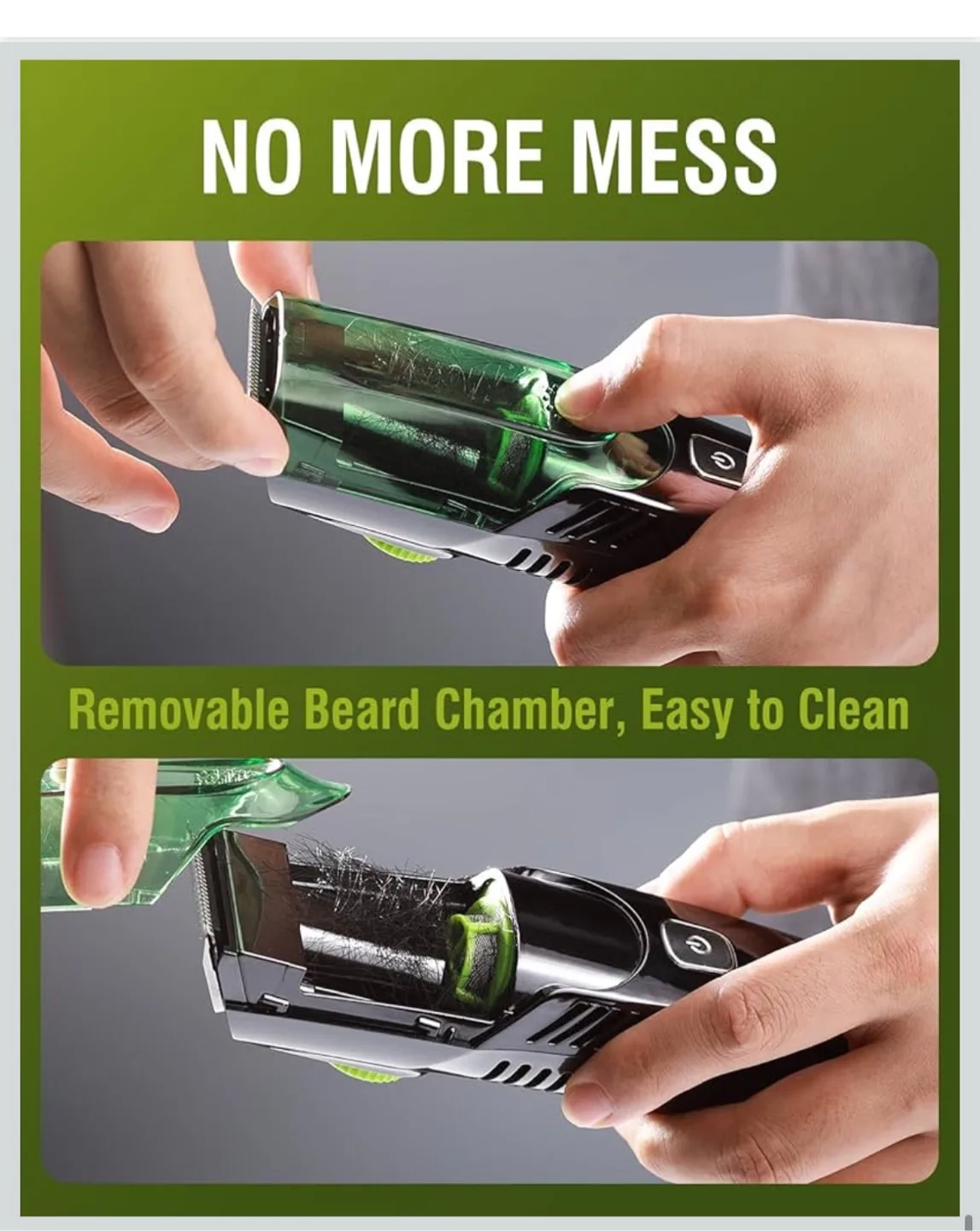 SHPAVVER Vacuum Beard Trimmer - Deep Black image indicator(7)