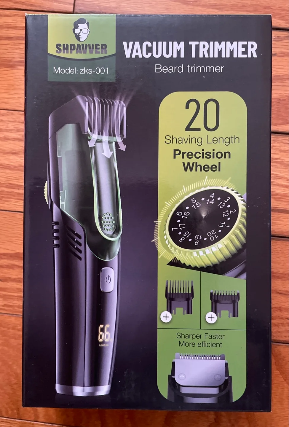 SHPAVVER Vacuum Beard Trimmer - Deep Black image indicator(10)