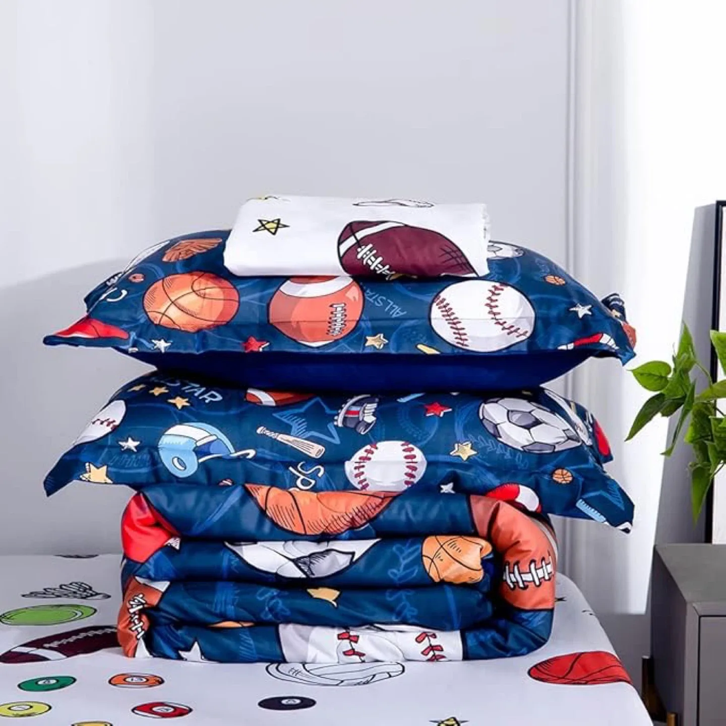 Sports Theme Bedding Set twin size image indicator(2)