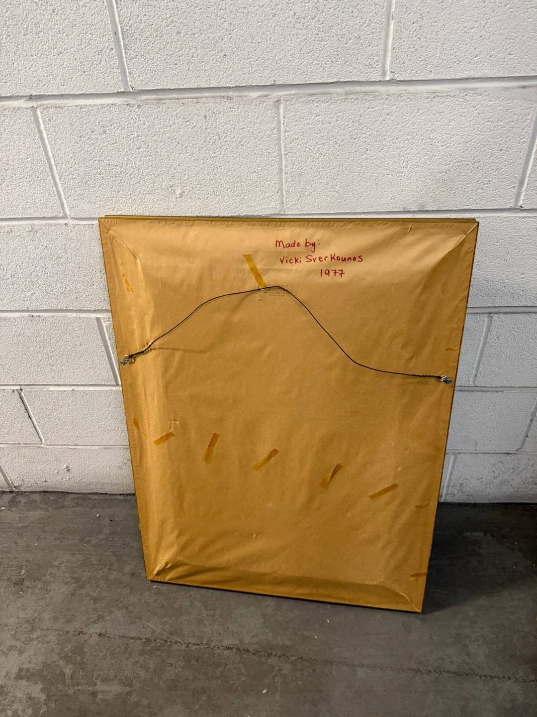 Vintage Framed Needlepoint Art - Vicki Sverkoumes 1977 image indicator(3)