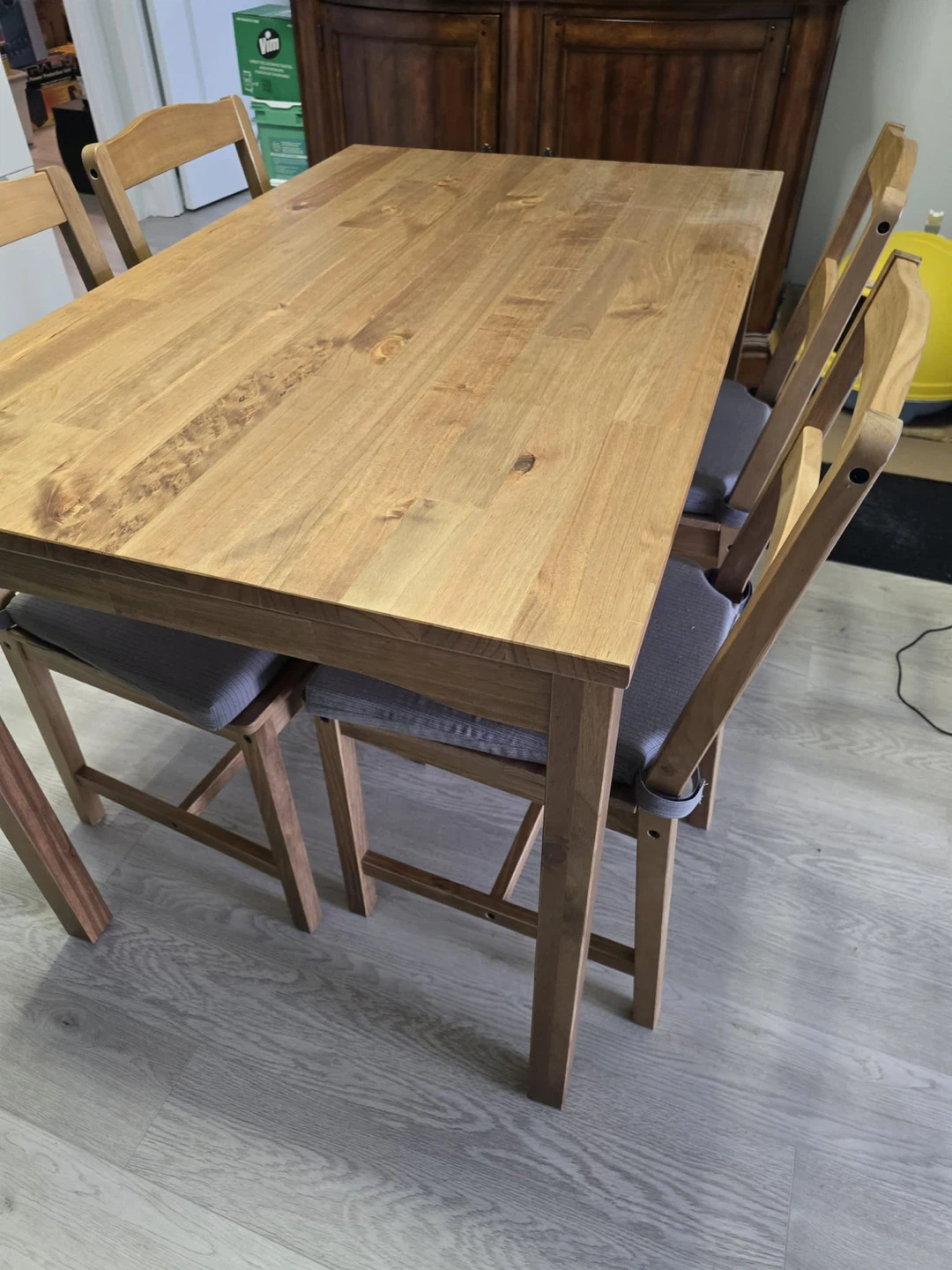 Wood Dining Table with 4 Chairs - photo 2
