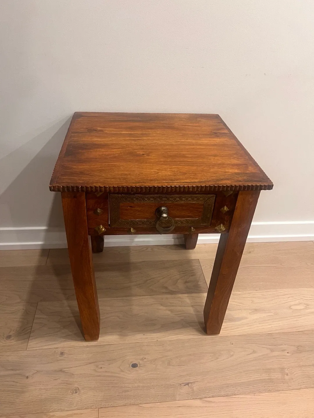 Wooden Side Table with Drawer