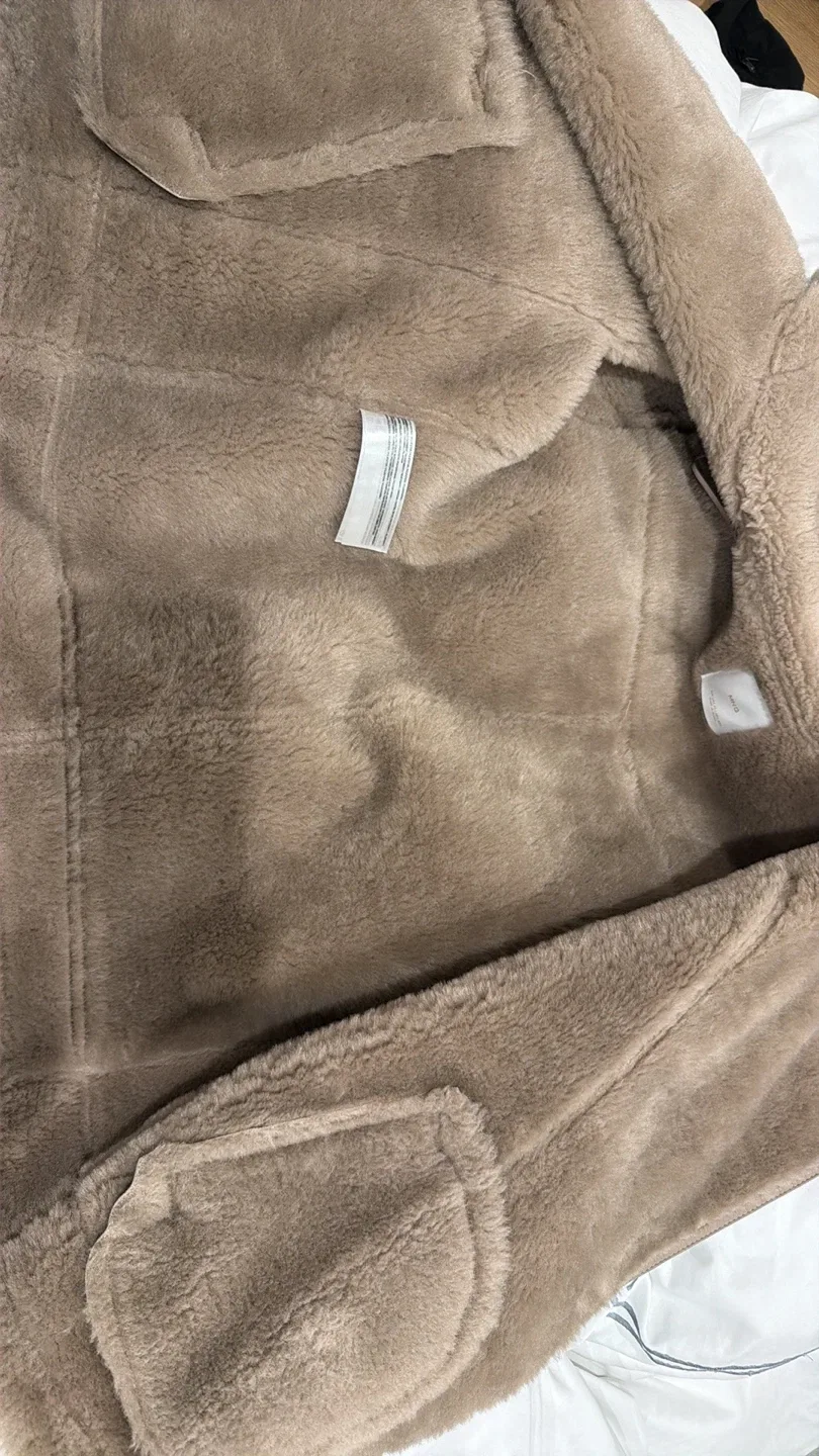 Mango Shearling-Effect Lined Jacket - Medium Brown image indicator(10)
