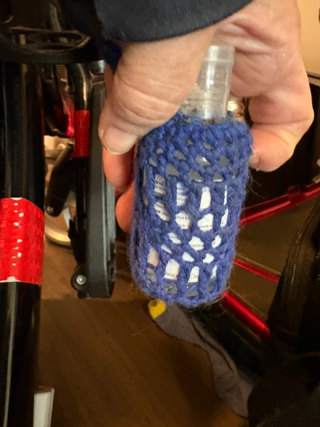 Handmade Crocheted hand sanitizer Bottle Holder image indicator(2)