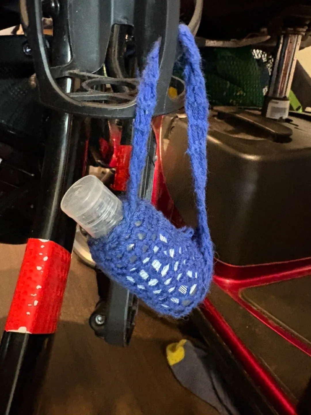 Handmade Crocheted hand sanitizer Bottle Holder image indicator(3)