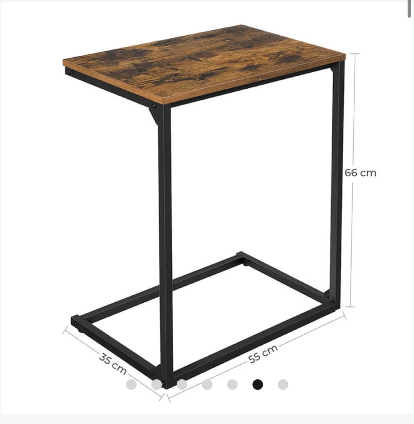 Rustic Brown & Black Metal Reading / Dinning Table and chair image indicator(6)