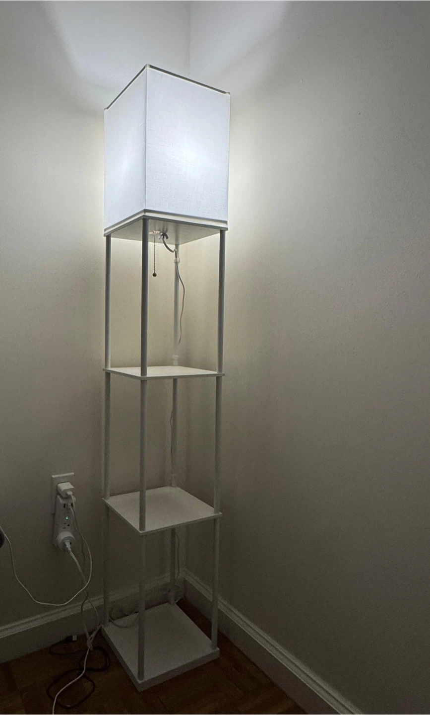 White Shelf Floor Lamp - photo 2