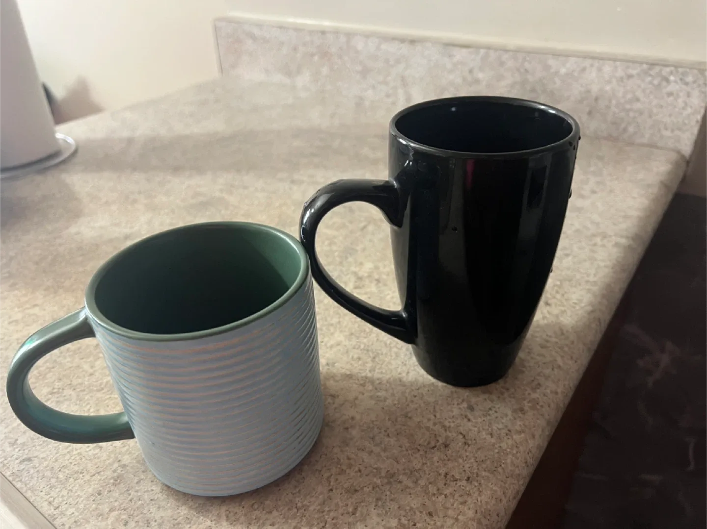 Two Mugs - Blue and Black