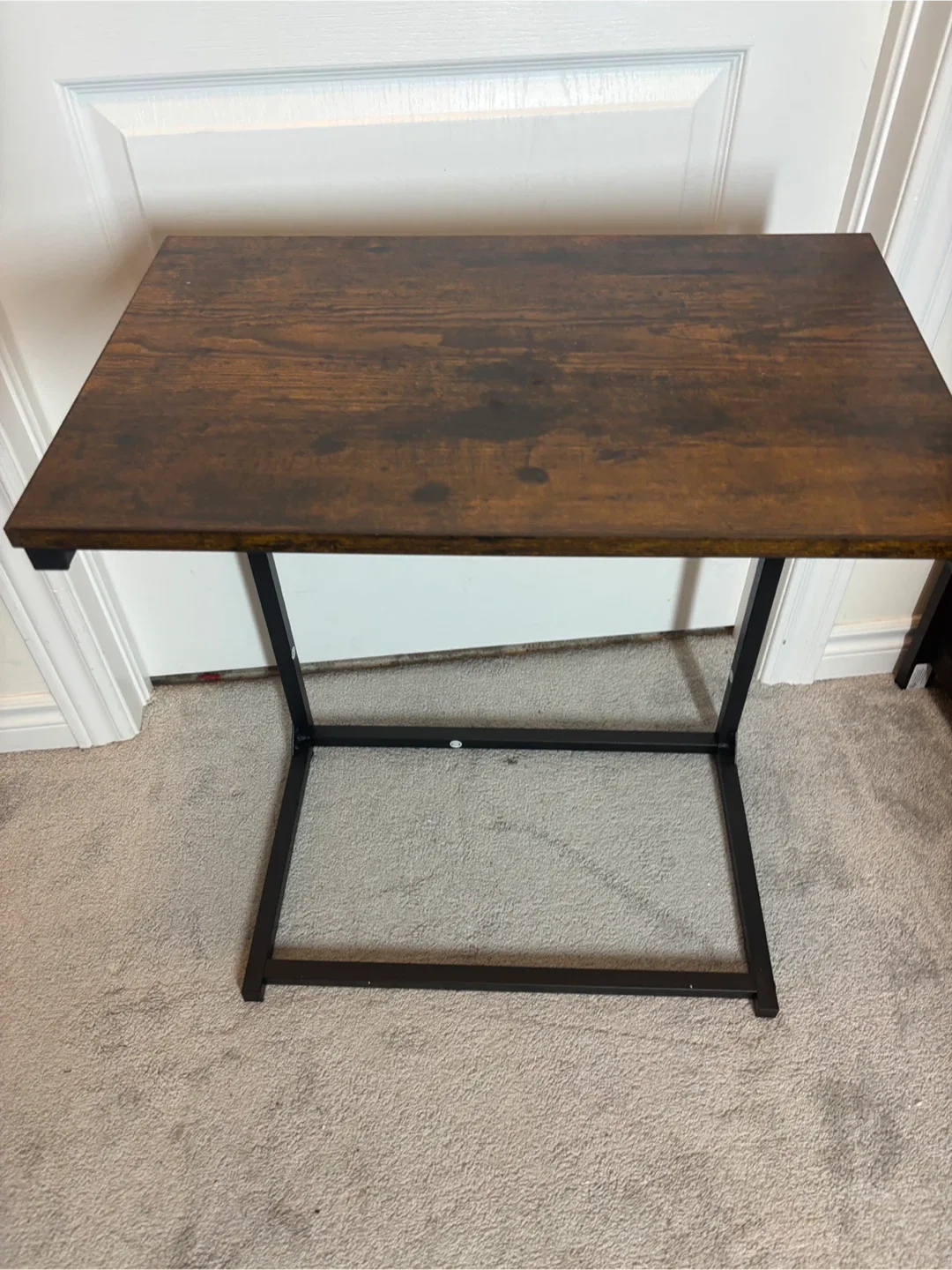 Rustic Brown & Black Metal Reading / Dinning Table and chair image indicator(10)