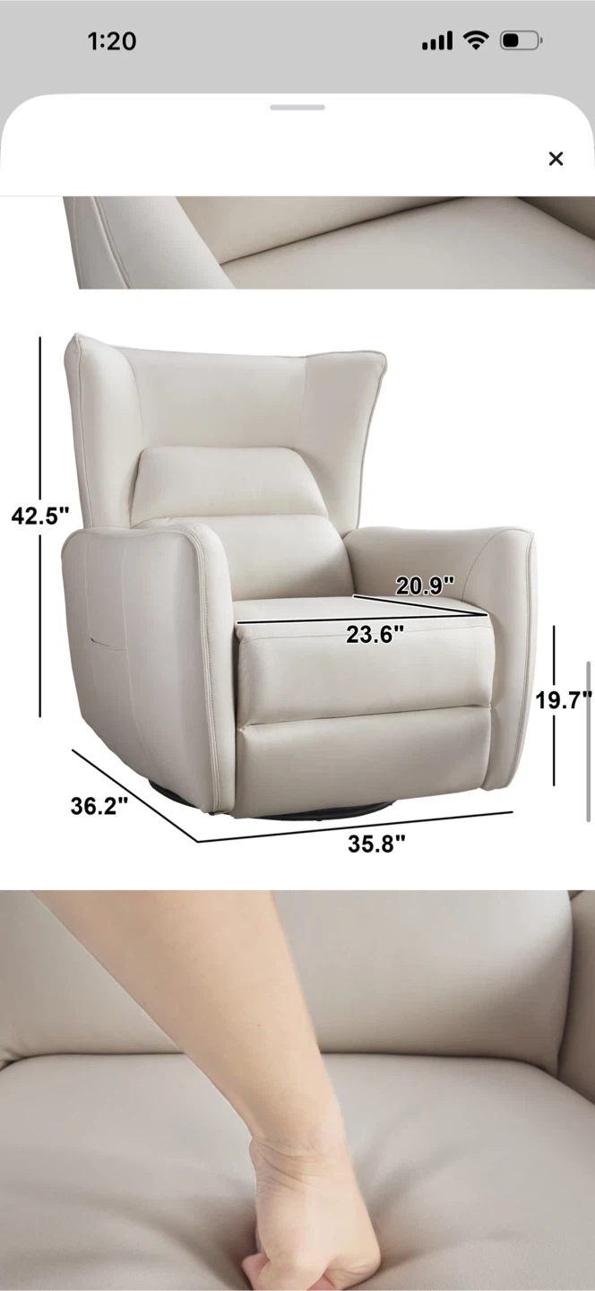 Selling wingback , swivel recliner chair - photo 2