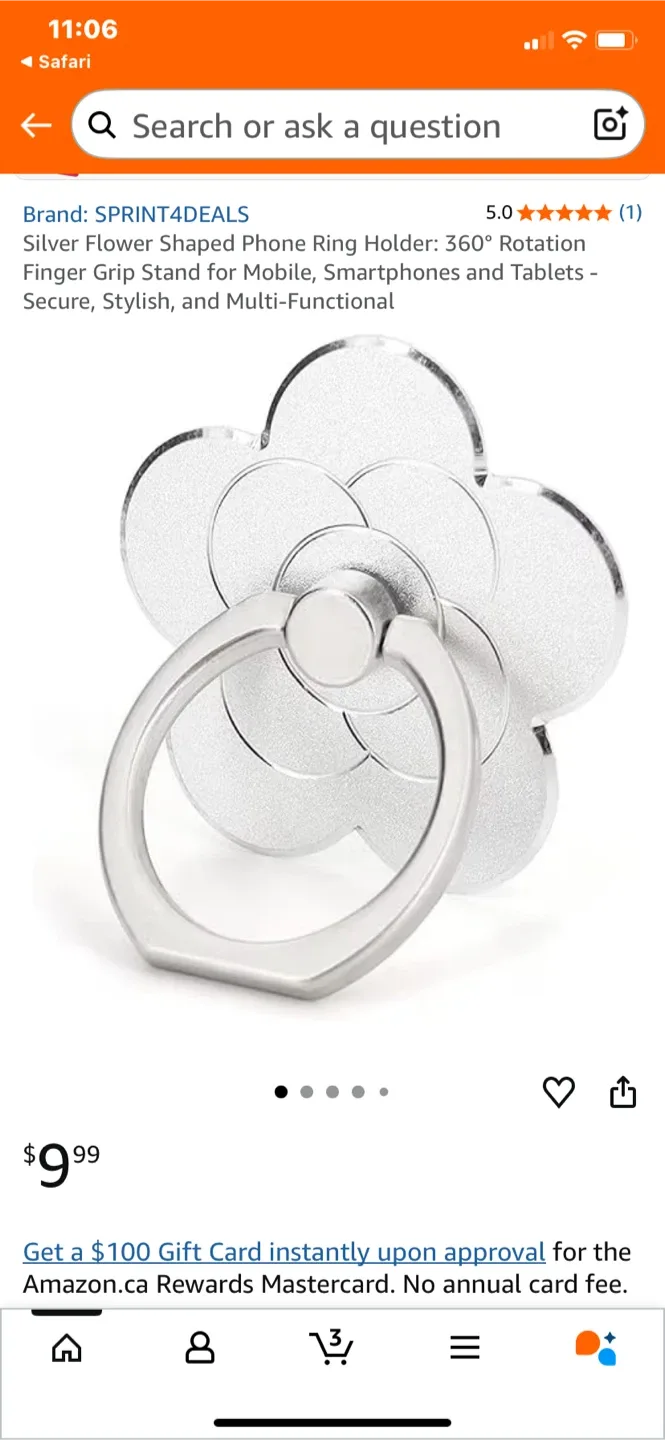 Flower Shaped Phone Ring Holder $5 ea - New image indicator(2)