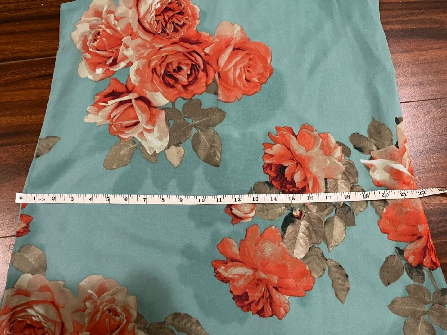 Suzy Shier women medium sleeveless floral dress, teal orange image indicator(4)