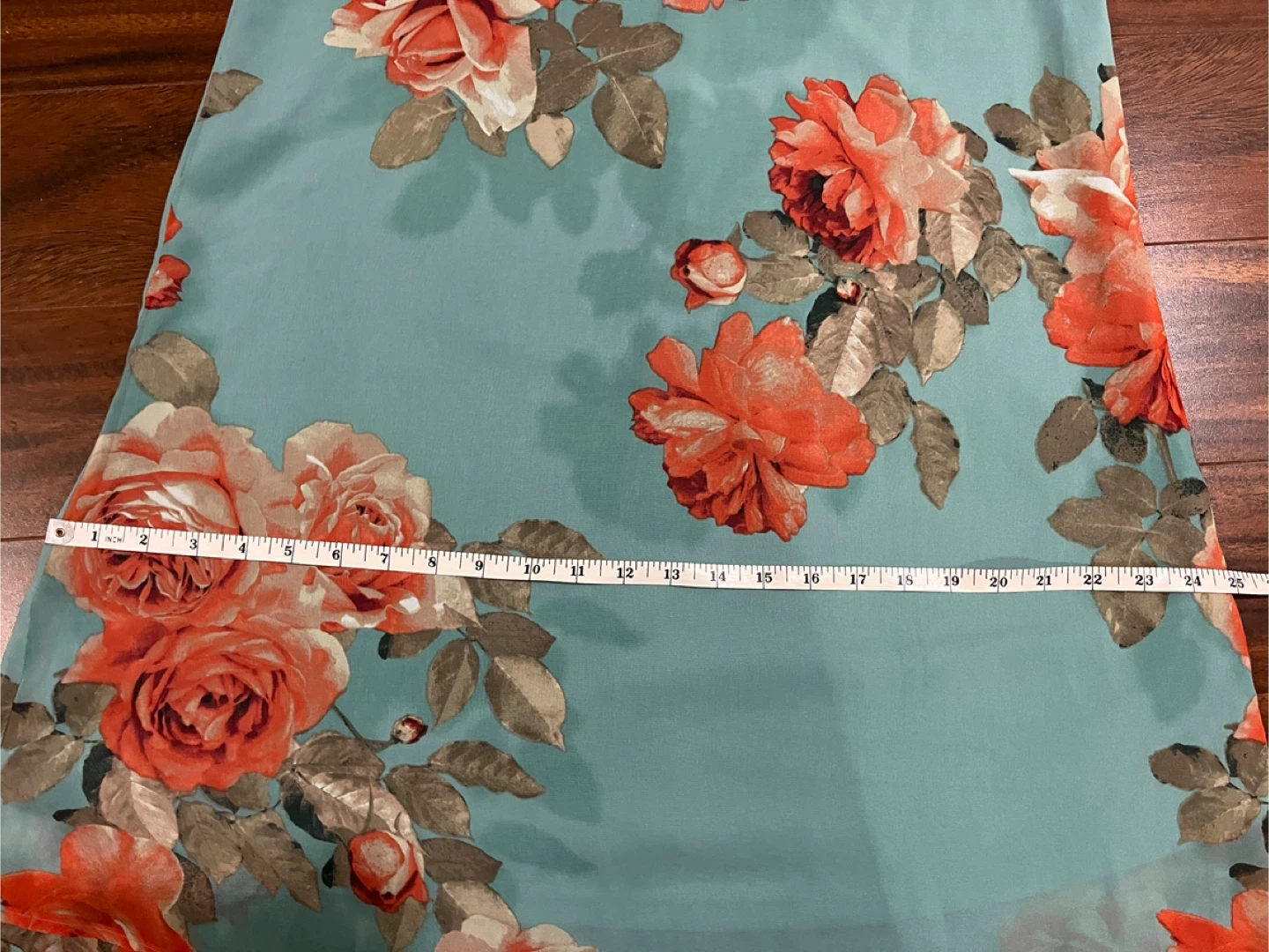 Suzy Shier women medium sleeveless floral dress, teal orange - photo 5