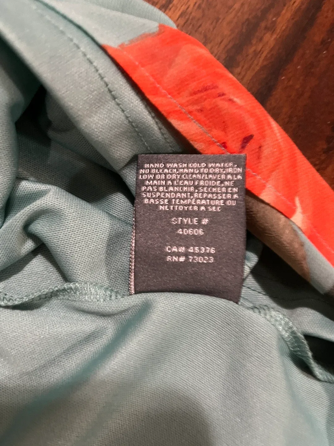 Suzy Shier women medium sleeveless floral dress, teal orange image indicator(9)