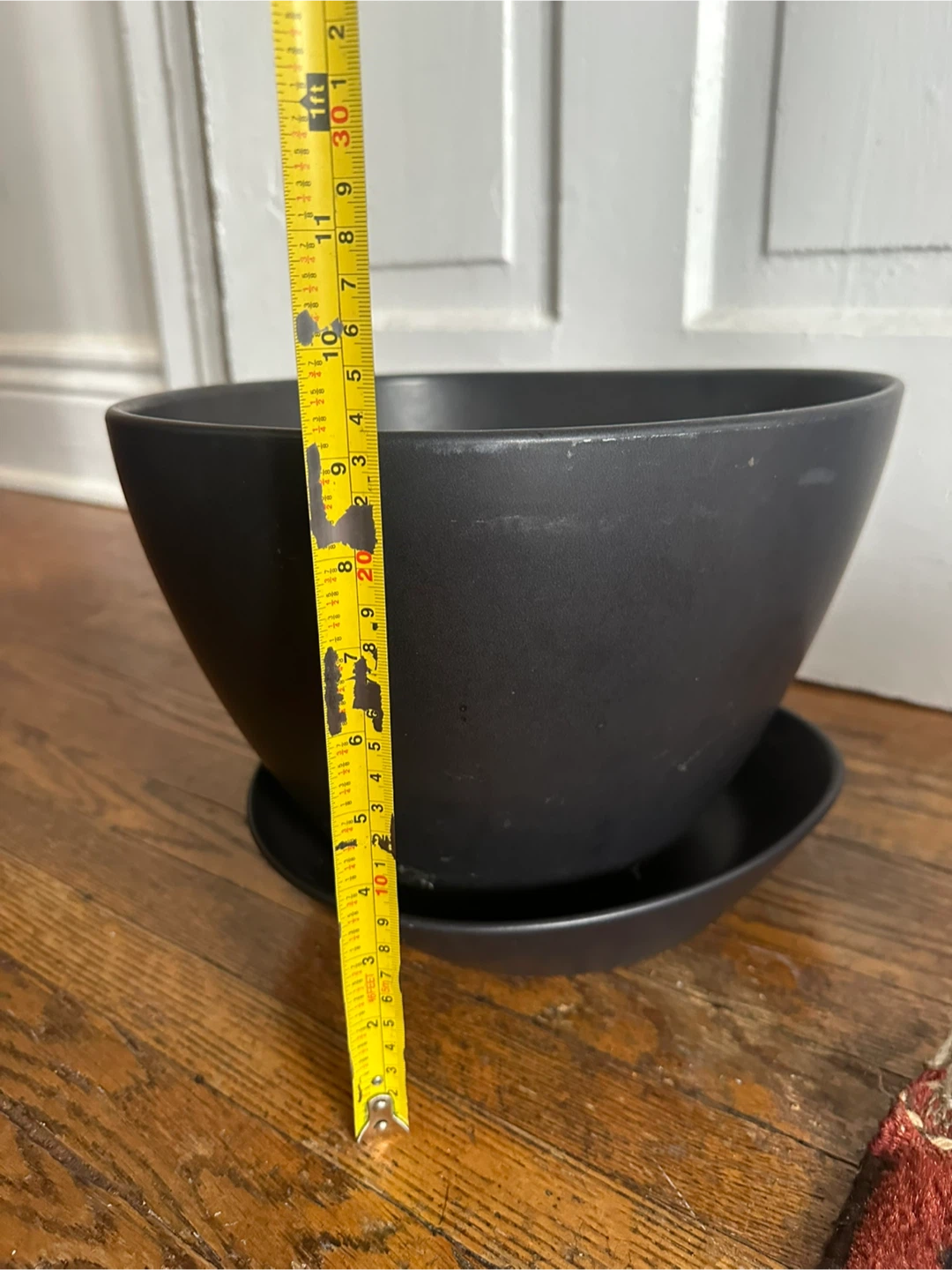 Black Ceramic Plant Pot / Planter - photo 4