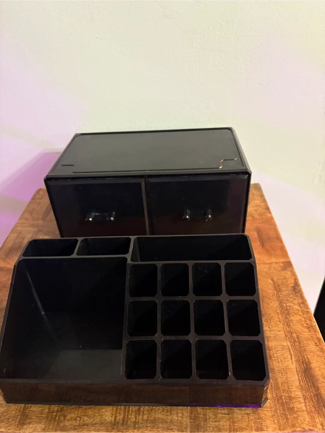 Black Makeup Organizer with Drawers image indicator(3)