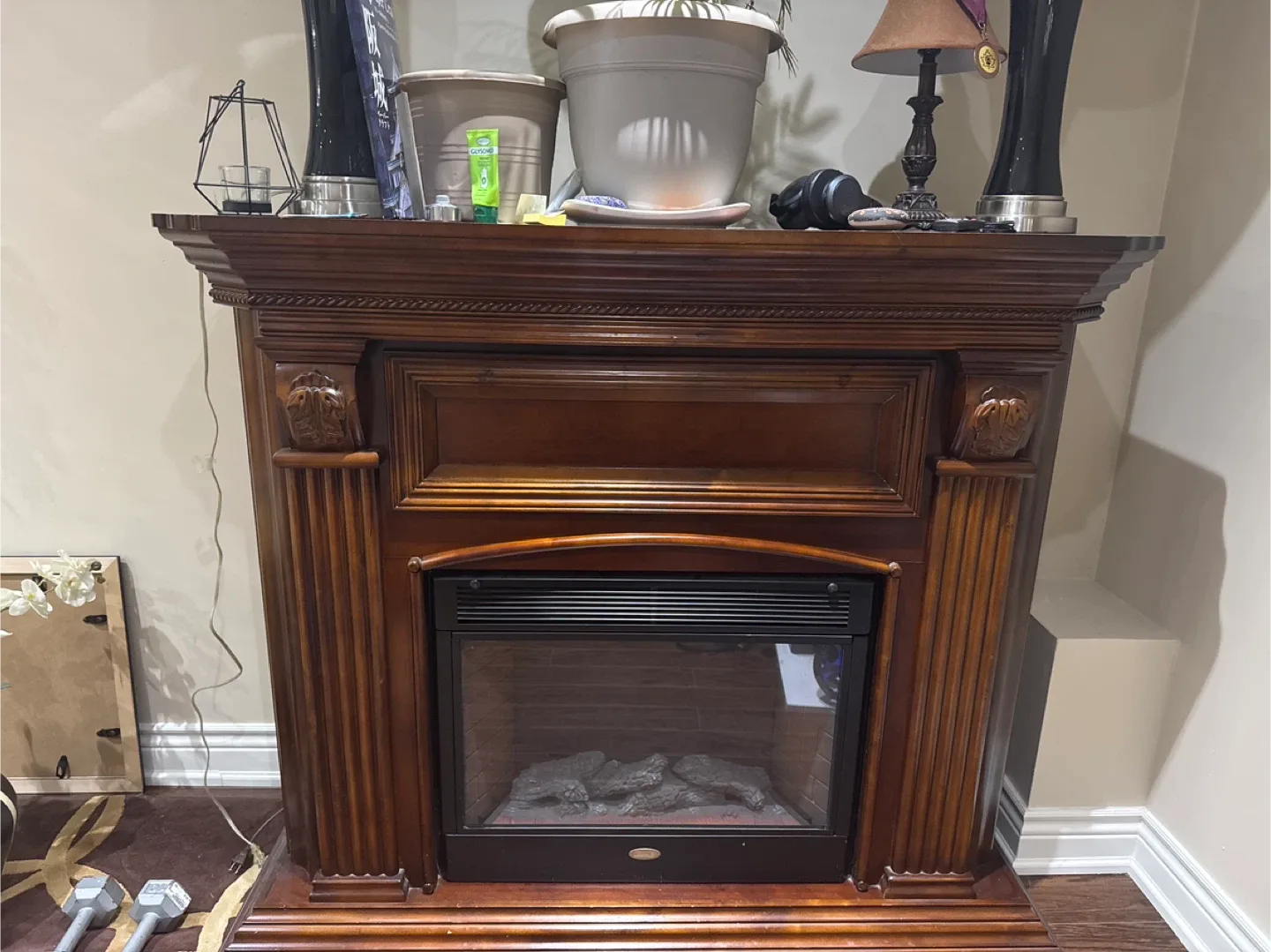 Like new Electric Fireplace- selling as moving to smaller place image indicator(4)