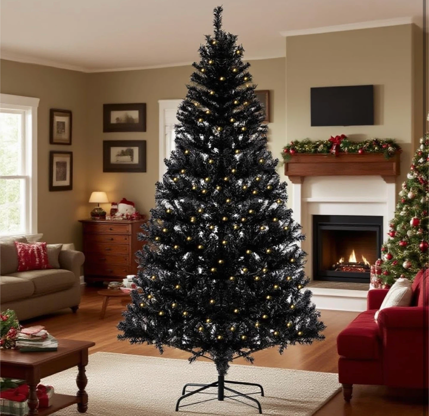 6.5FT Pre-Lit Black Christmas Tree - photo 5