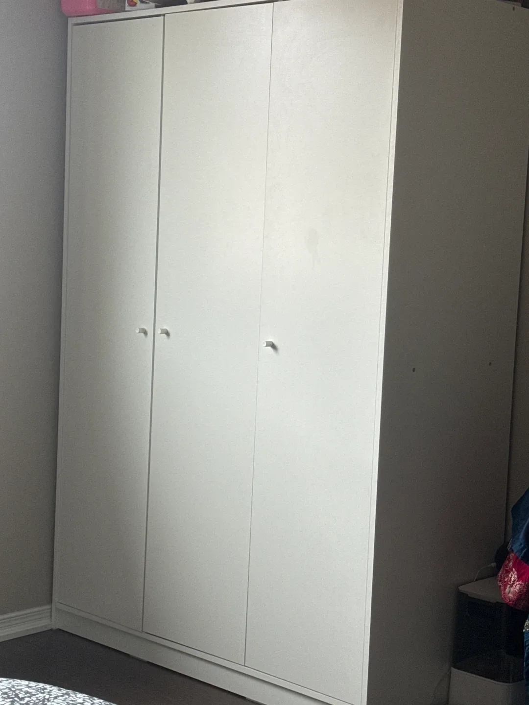 White 3-Door Wardrobe