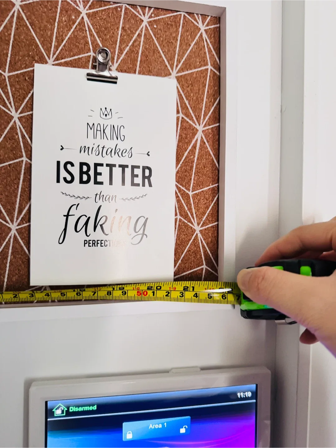 White Framed Cork Board with Motivational Prints image indicator(4)