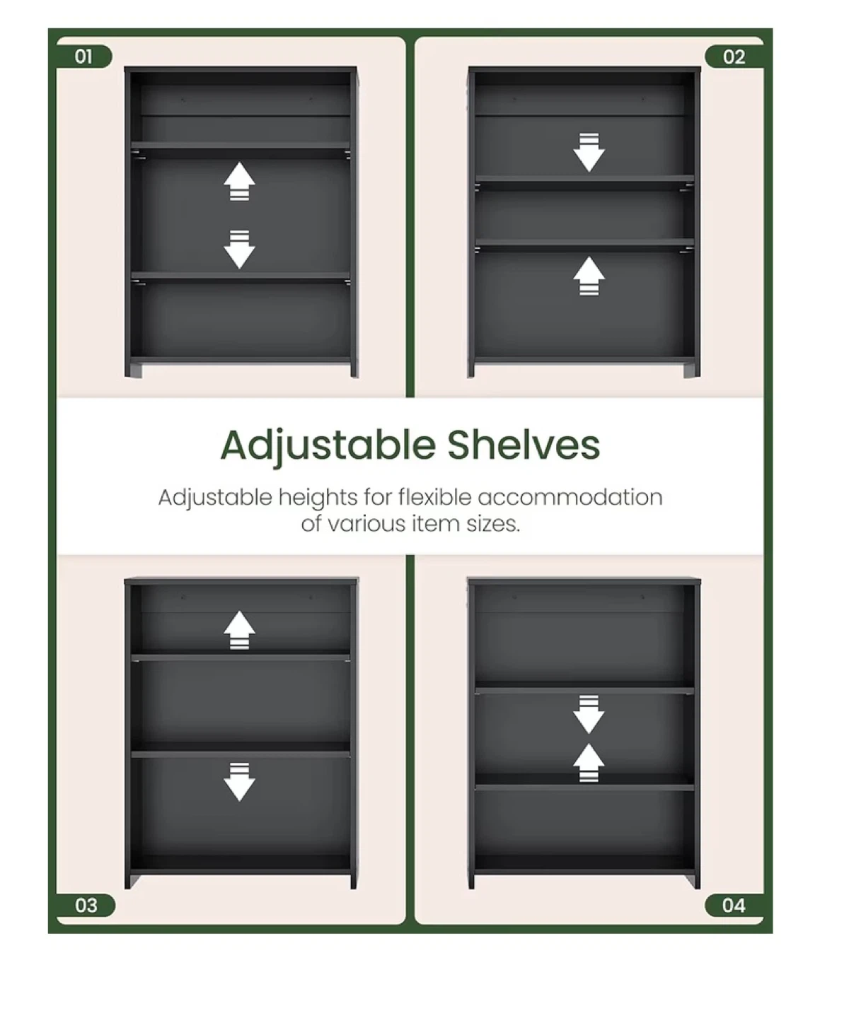 Grey Bathroom Mirror Cabinet - 17.7" x 23.6" - photo 5