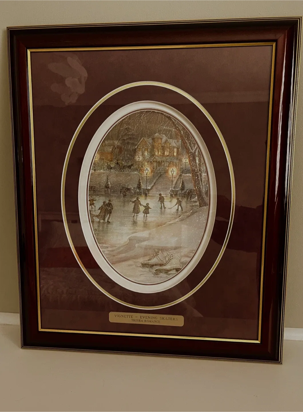 Trisha Romance 'Evening Skaters' Framed Print