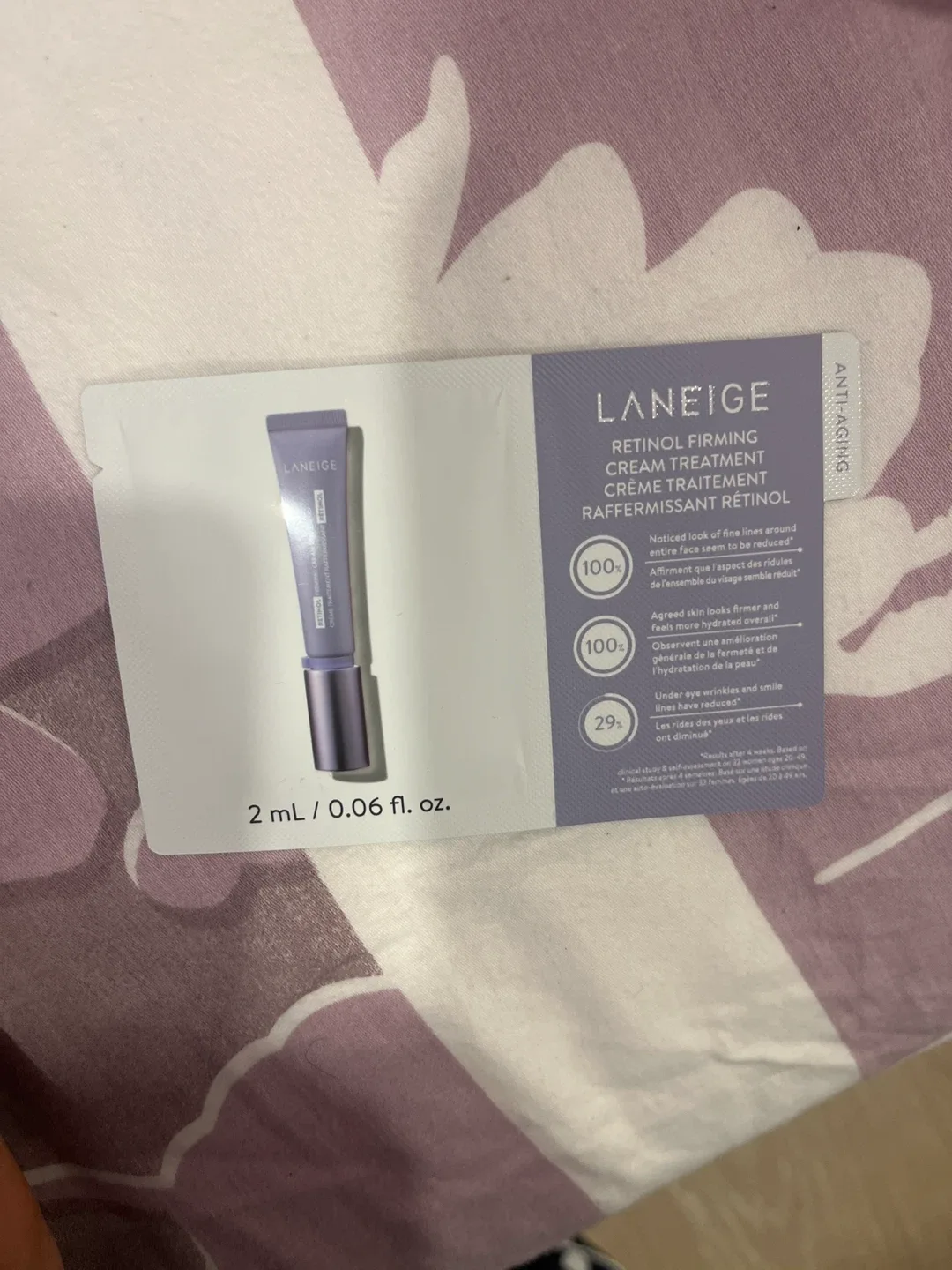 Leniage retinol firming sample