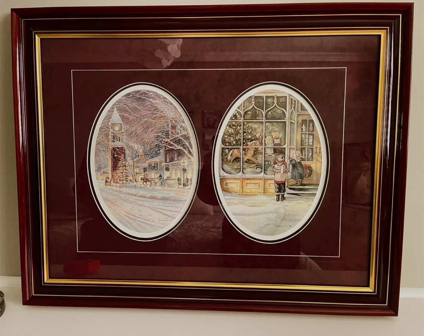 Framed Winter Scene Art