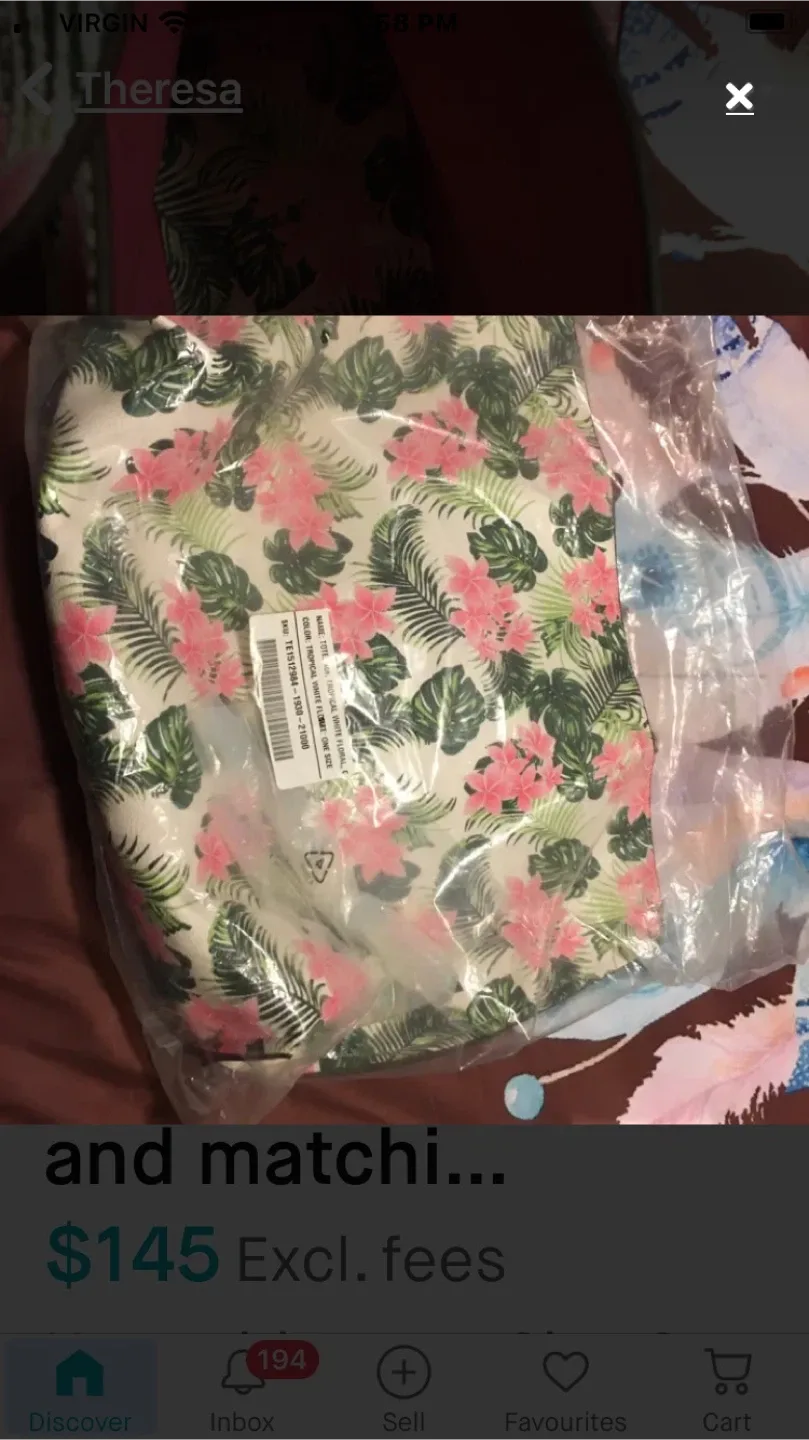 Downeast Tropical Leaf and pink flowers,  Sandals - Size 7 image indicator(4)