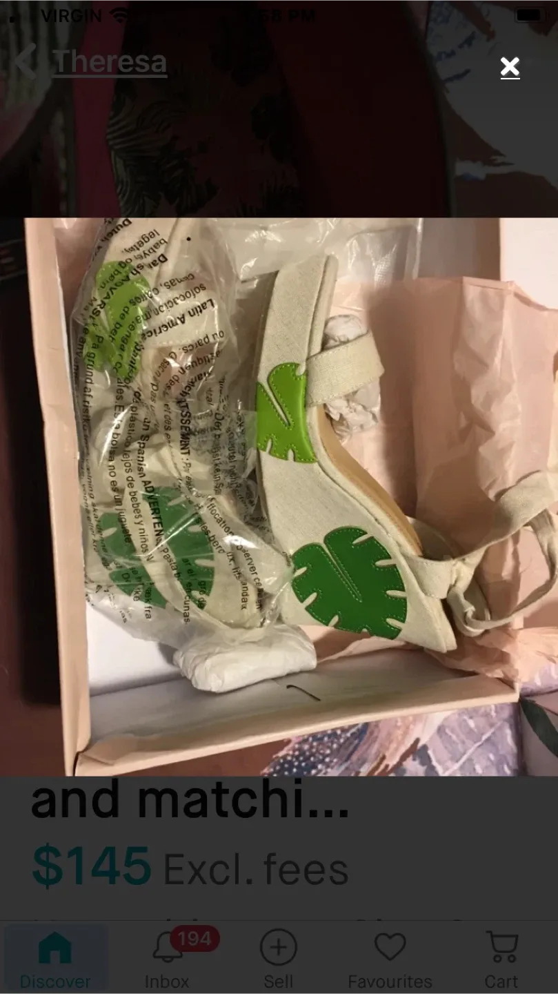 Downeast Tropical Leaf and pink flowers,  Sandals - Size 7