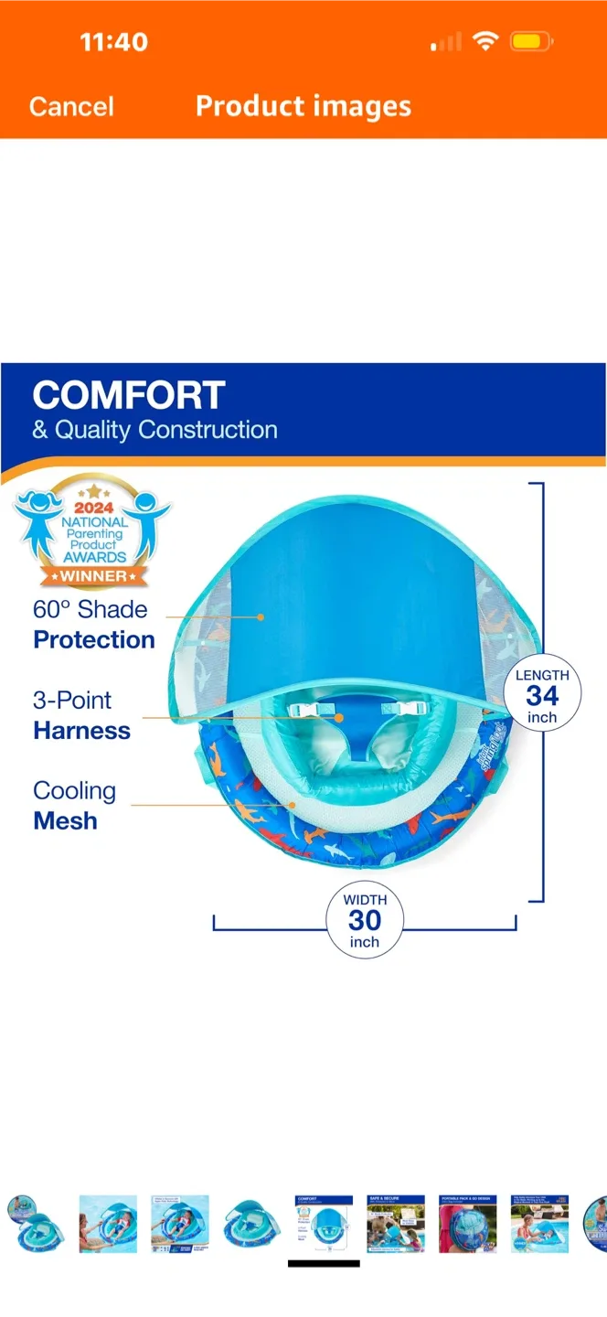 SwimWays Baby Spring Float Shark image indicator(6)