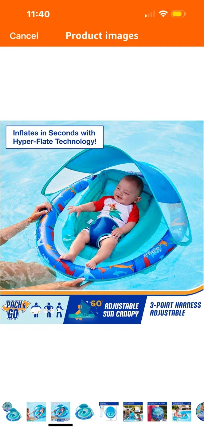 SwimWays Baby Spring Float Shark image indicator(3)