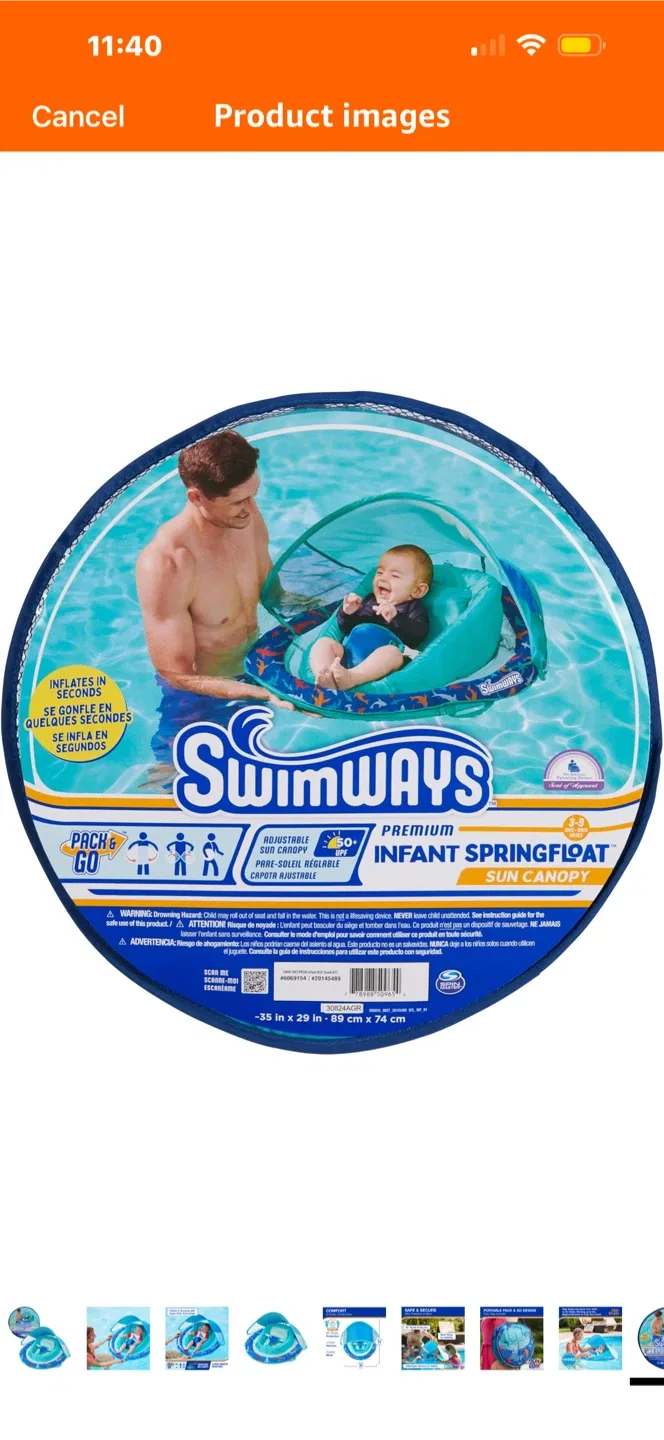 SwimWays Baby Spring Float Shark image indicator(9)