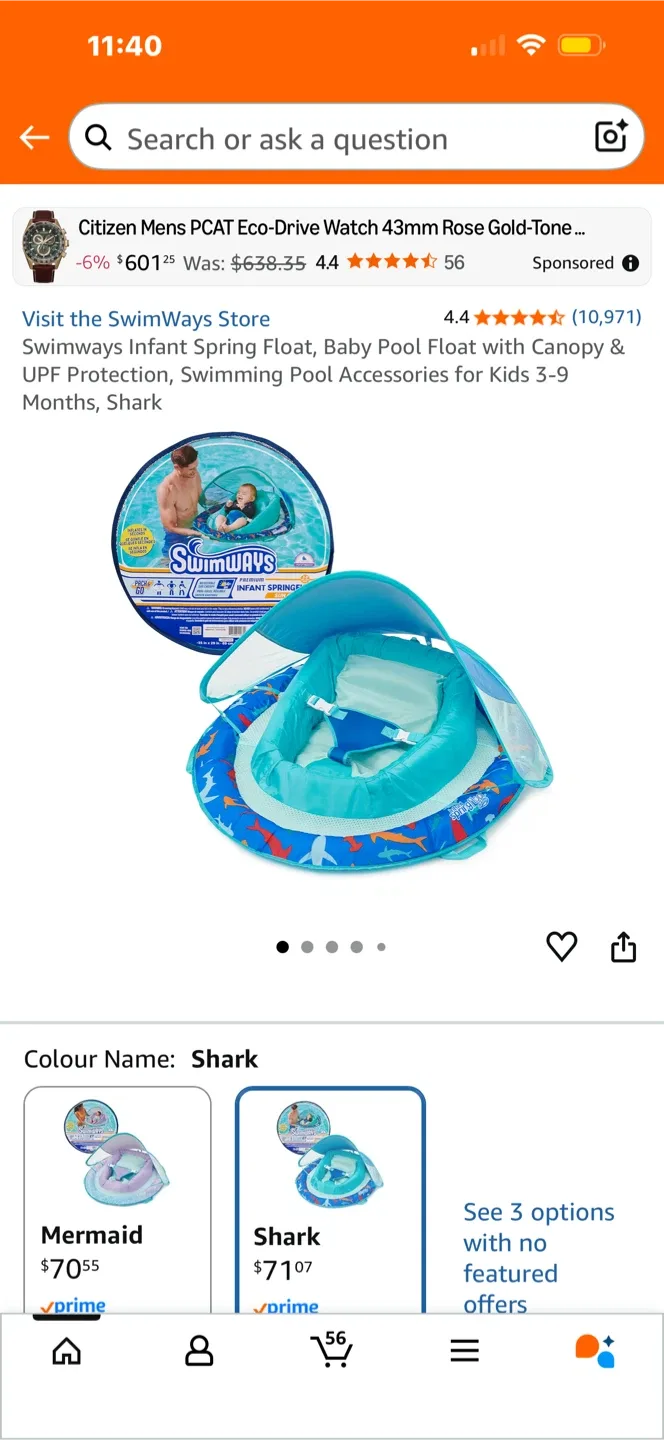 SwimWays Baby Spring Float Shark