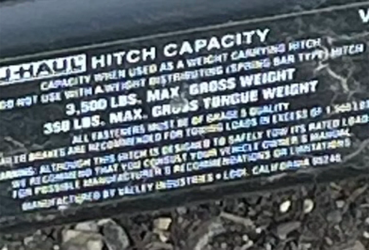 U-Haul Hitch Receiver image indicator(2)