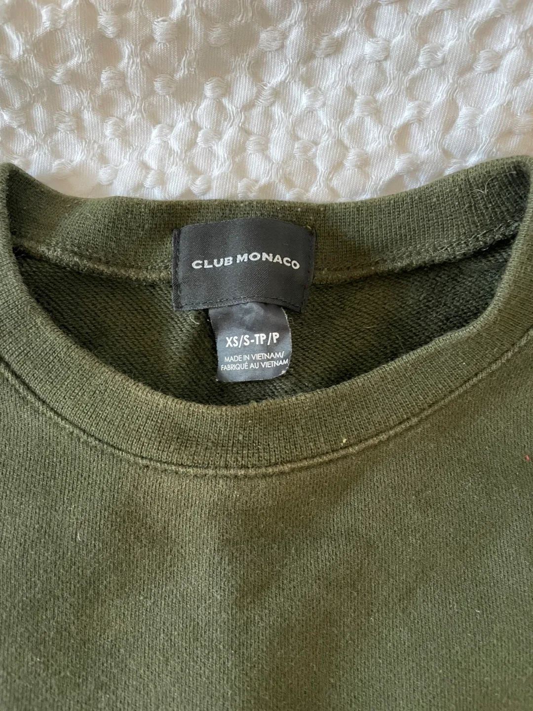 Club Monaco Olive Green Sweatshirt XS image indicator(3)