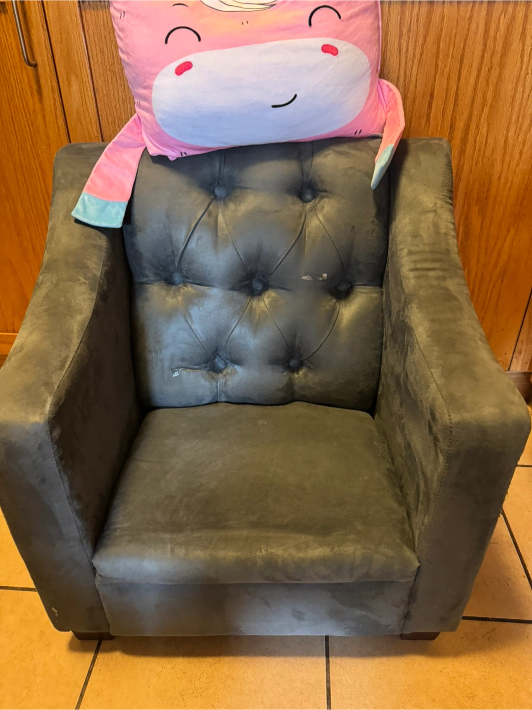Grey Upholstered Armchair - photo 2