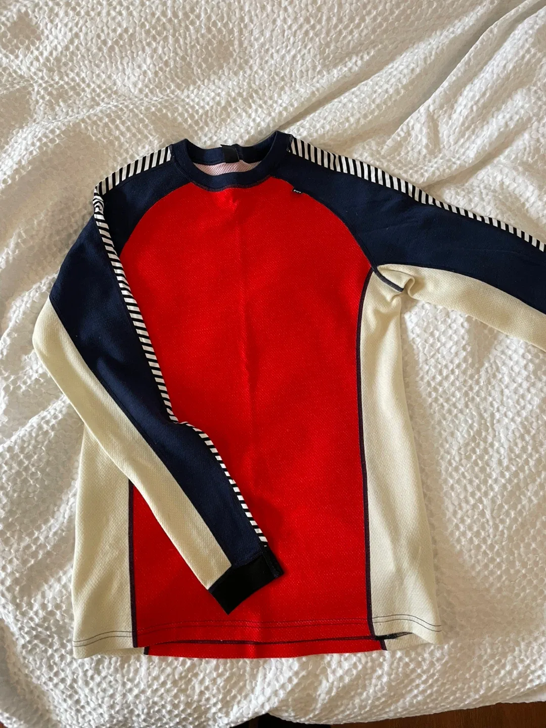 Helly Hansen Stripe Crew Base Layer- Size M