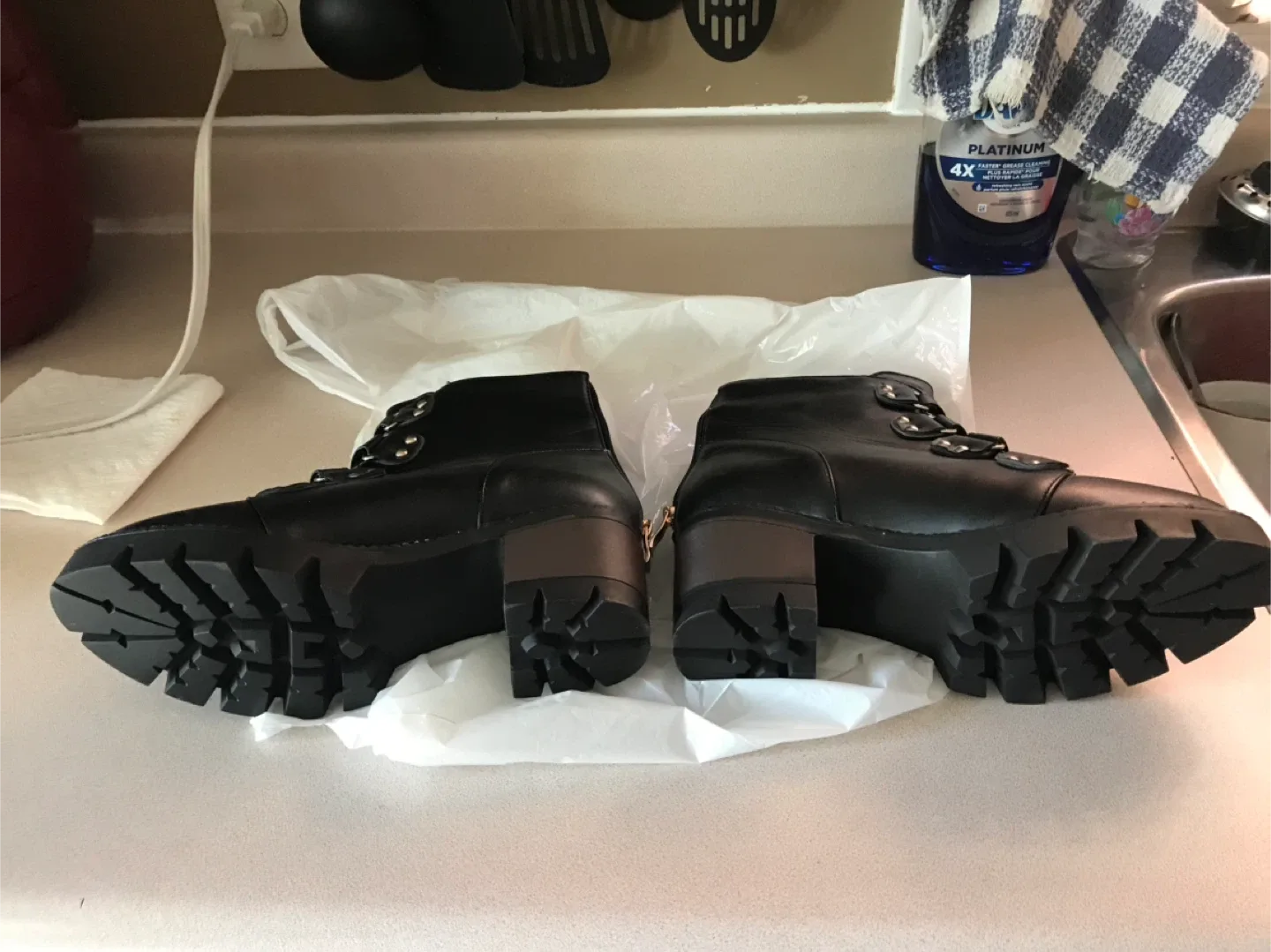 Black Ankle Boots with Buckle Detail image indicator(5)