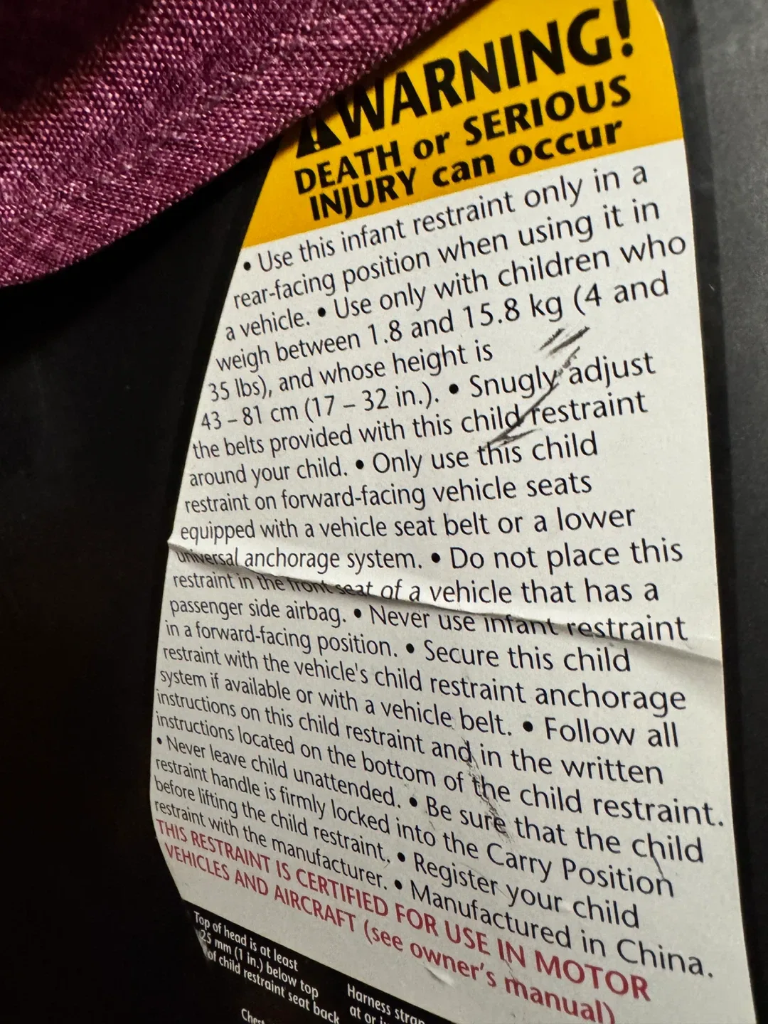 Evenflo LiteMax 35 Infant Car Seat with the base image indicator(5)