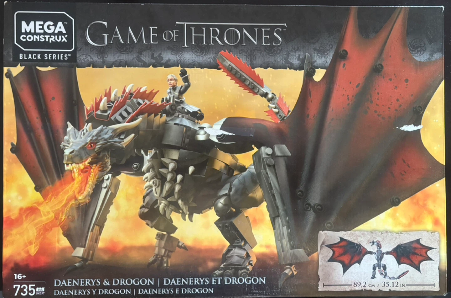 Mega Construx Game of Thrones Daenerys & Drogon Set