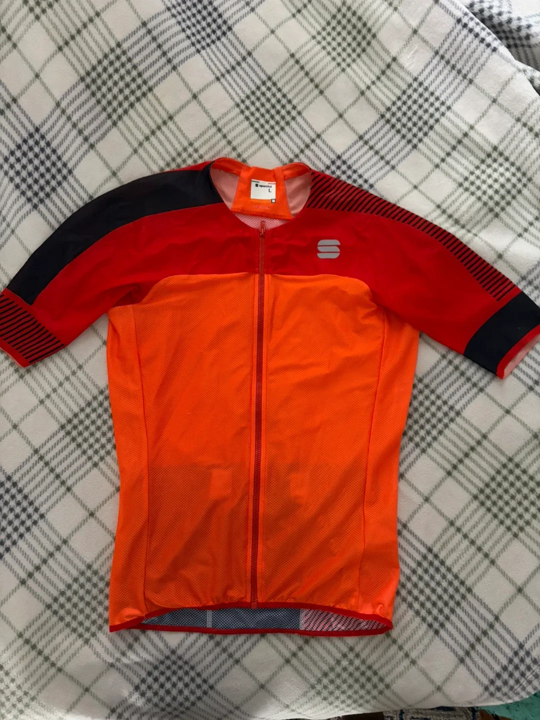 Sportful Cycling Jersey, Orange & Red, Size L